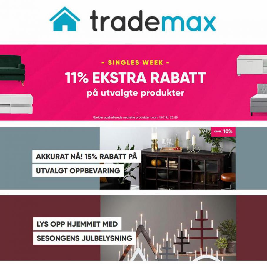 SINGLES WEEK - 11% EKSTRA RABATT PÅ UTVALGTE PRODUKTER. Trademax (2021-11-15-2021-11-15)