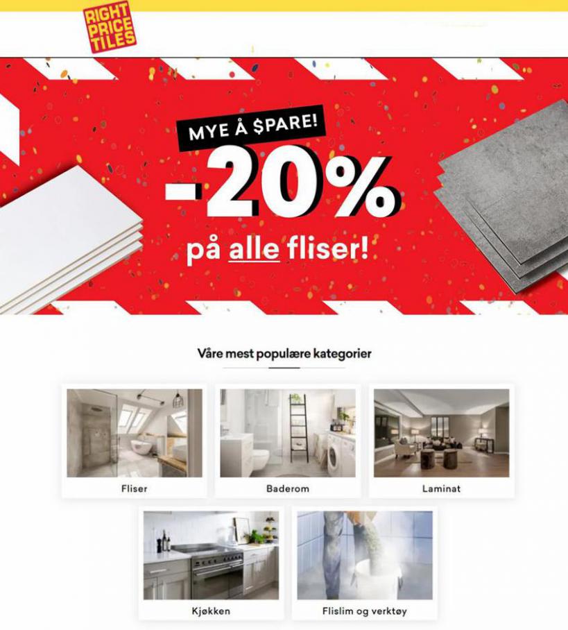 -20% Pa Alle Fliser!. Right Price Tiles (2022-03-31-2022-03-31)