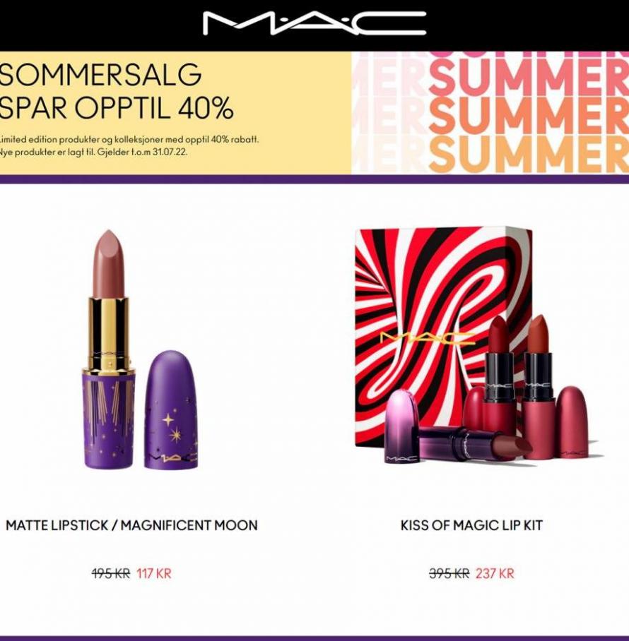 Sommersalg spar opptil 40%!. MAC Cosmetics (2022-07-31-2022-07-31)