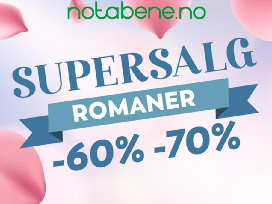 Supersalg Romaner -60% -70%. Notabene (2022-07-31-2022-07-31)