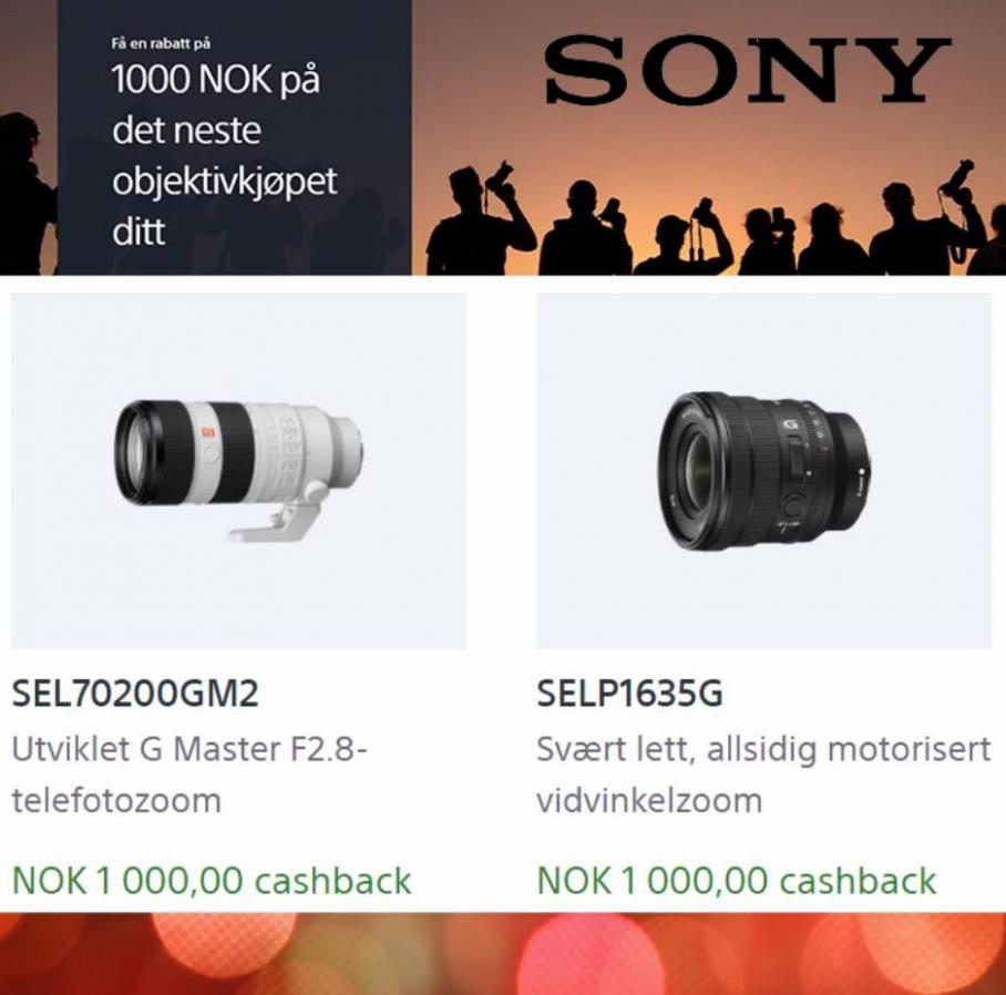 1000 NOK på det neste objektivkjøpet ditt!. Sony (2022-08-18-2022-08-18)