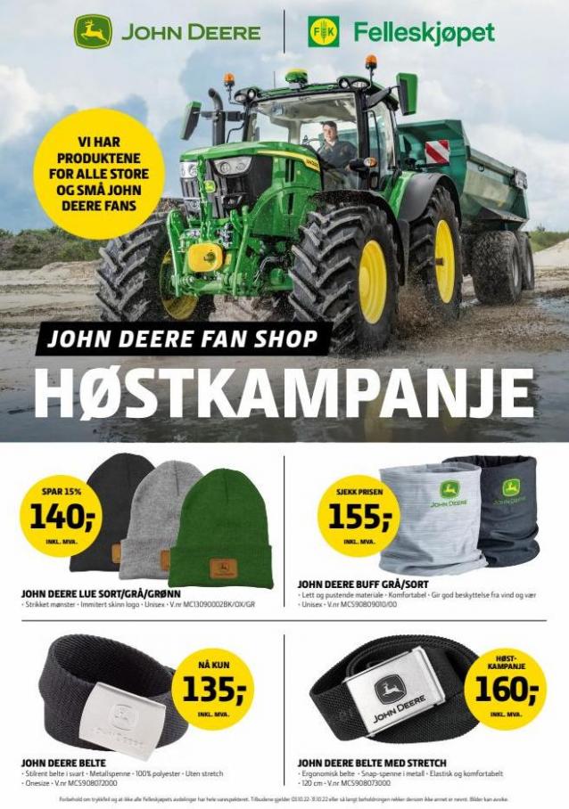 John Deere Fan Shop Høstkampanje!. Felleskjøpet (2022-10-31-2022-10-31)