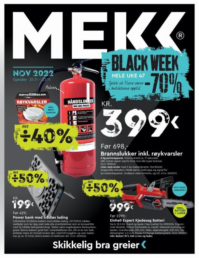Tilbud Mekk Black Friday. Mekk (2022-11-27-2022-11-27)