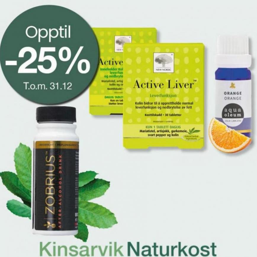 Spar opptil -25% på månedens tilbud!. Kinsarvik naturkost (2022-12-31-2022-12-31)
