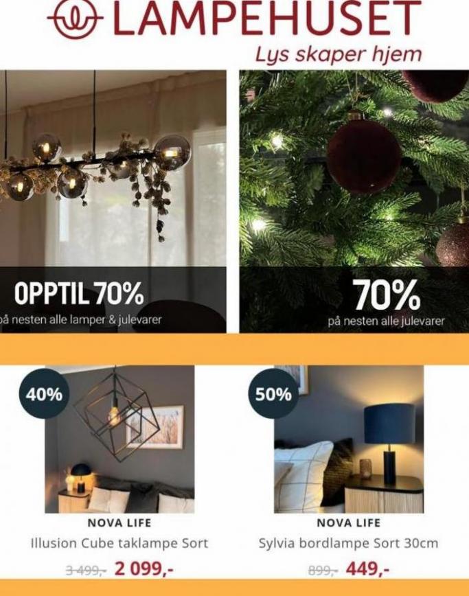 Opptil 70% alle lamper & Julevarer!. Lampehuset (2023-01-12-2023-01-12)