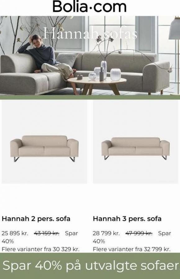 Spar 40% på utvalgte sofaer!. Bolia (2023-03-27-2023-03-27)