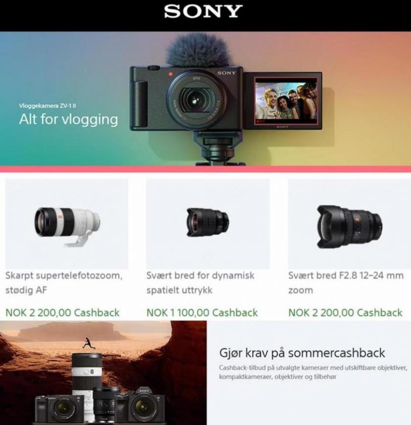 Cashback på utvalgte kameraer!. Sony (2023-06-25-2023-06-25)