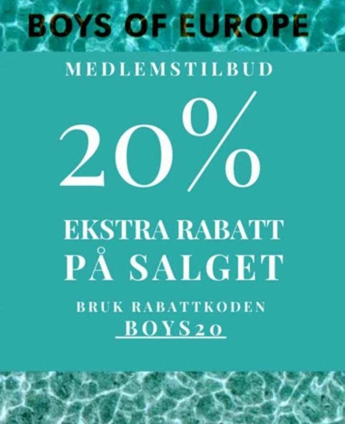 Medlemstilbud 20% Ekstra Rabatt!. Boys of Europe (2023-08-03-2023-08-03)