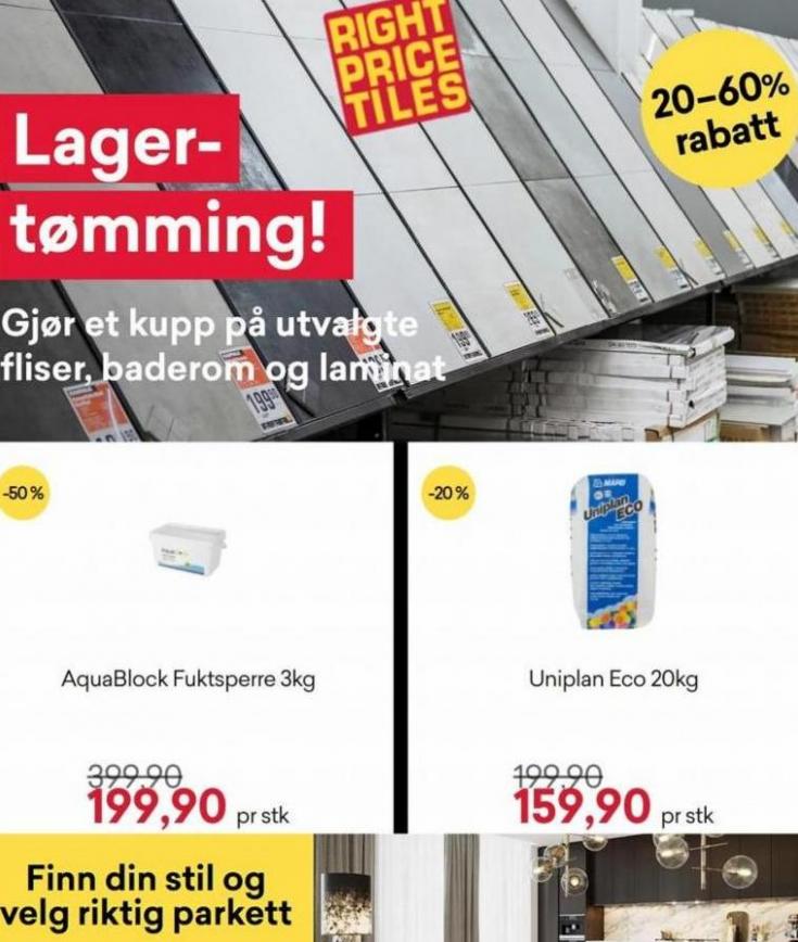 Lager- tømming-20-60%!. Right Price Tiles (2023-08-14-2023-08-14)