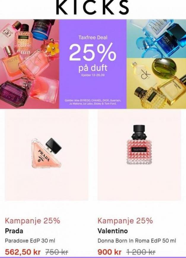 Parfyme Kampanje 25%!. Kicks (2023-09-26-2023-09-26)