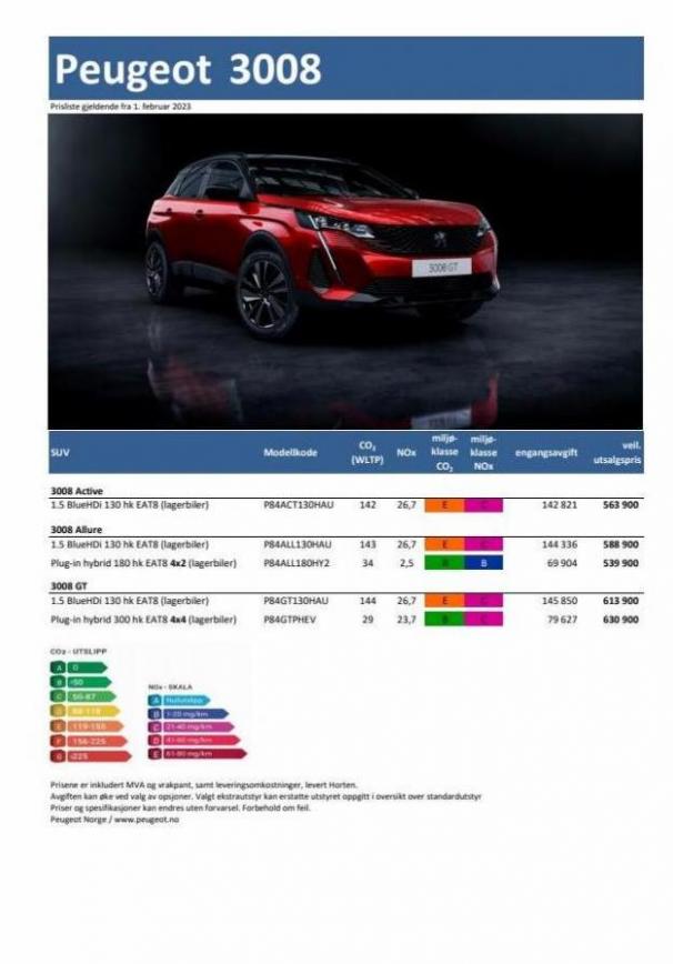 Last ned prisliste for Peugeot 3008 SUV. Peugeot (2024-10-30-2024-10-30)