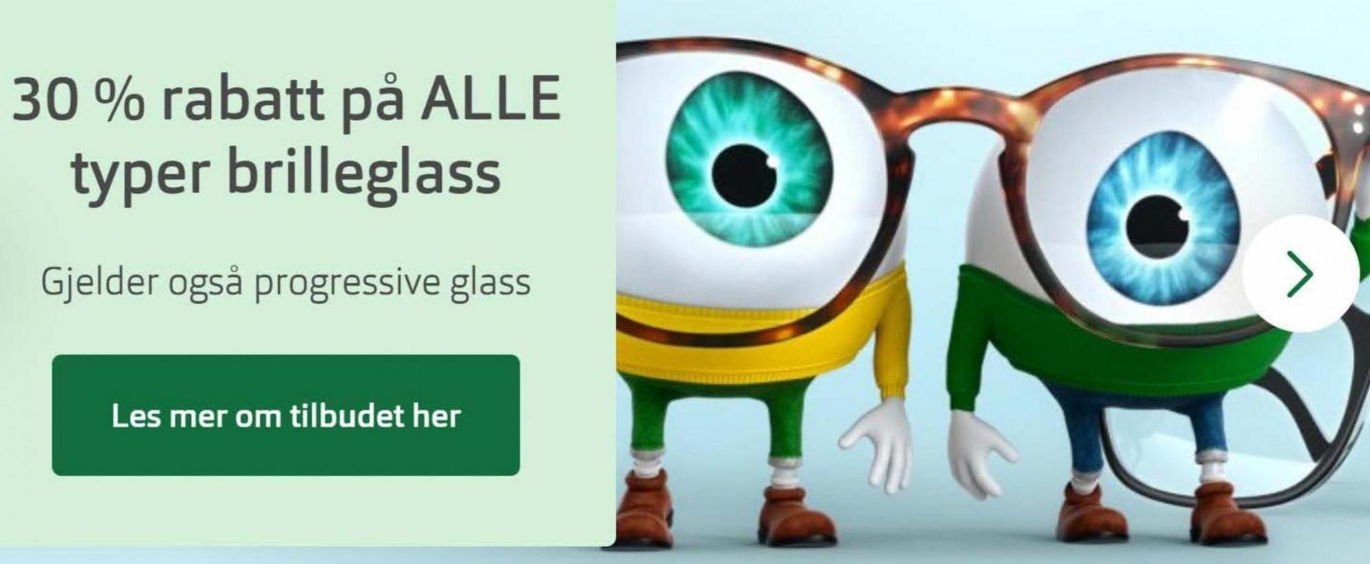 30 % rabatt på ALLE typer brilleglass. Brilleland (2024-04-29-2024-04-29)